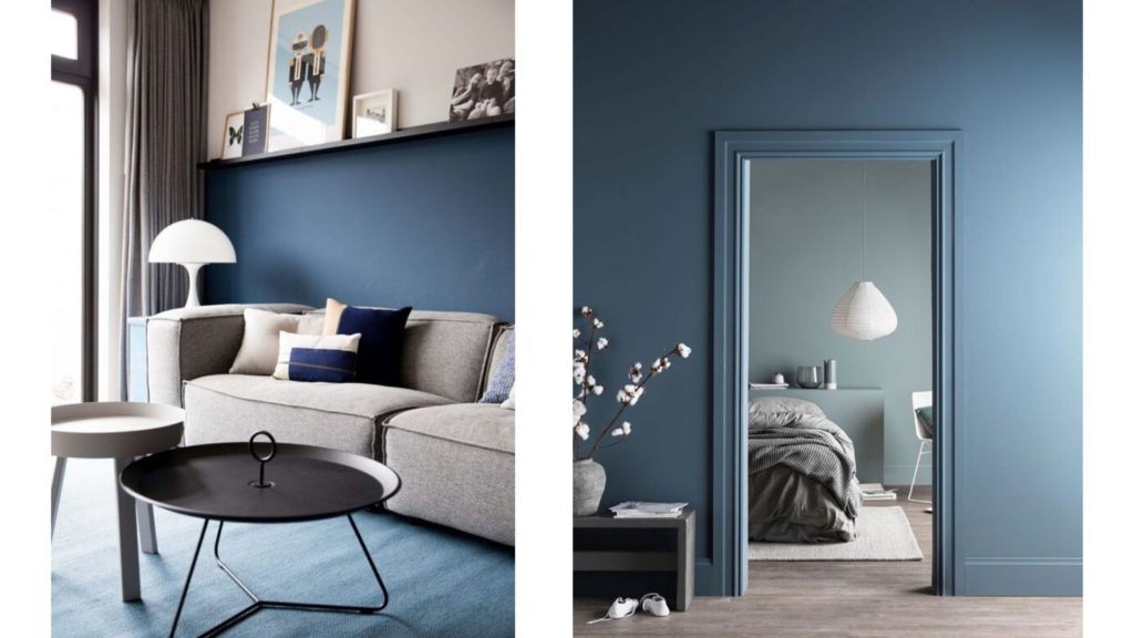 blauw interieur